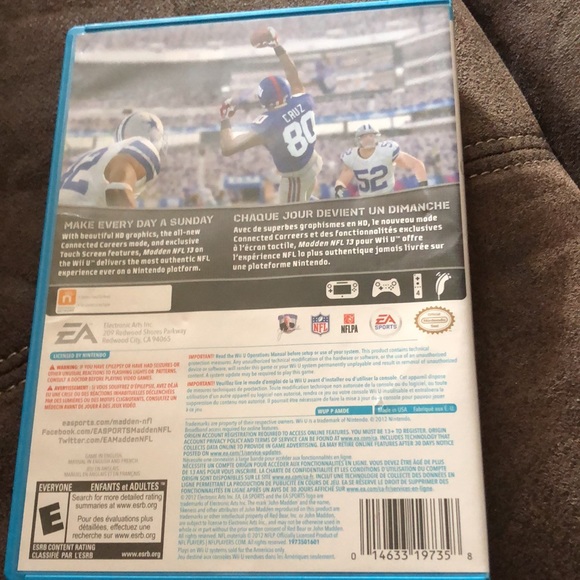 WIIU Madden 13 in perfect condition maybe used once or not at all!!!!!!! - Picture 2 of 4